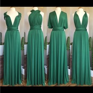 EMERALD WRAP DRESS/ Convertible Dress / Multi Wrap Dress